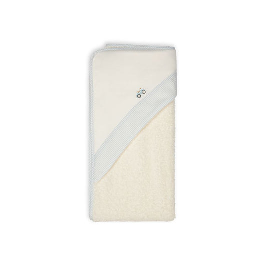 Toalha de Banho com Capuz Nursery Ivory & Blue 80x80cm