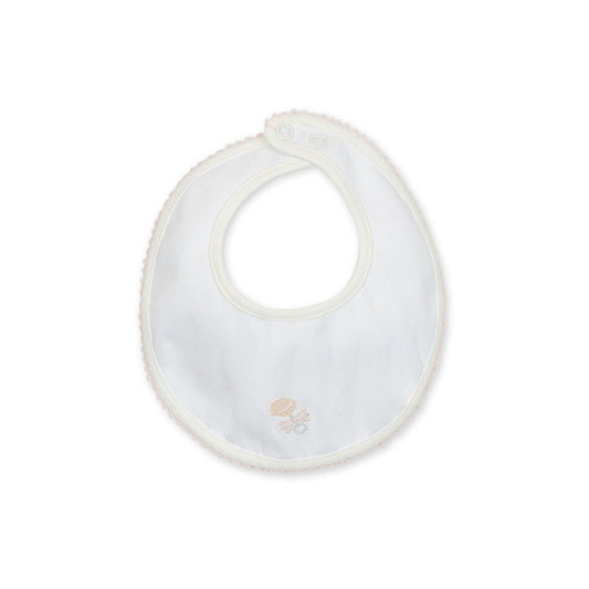 Baby Bib with Nursery Ivory & Pink Pattern