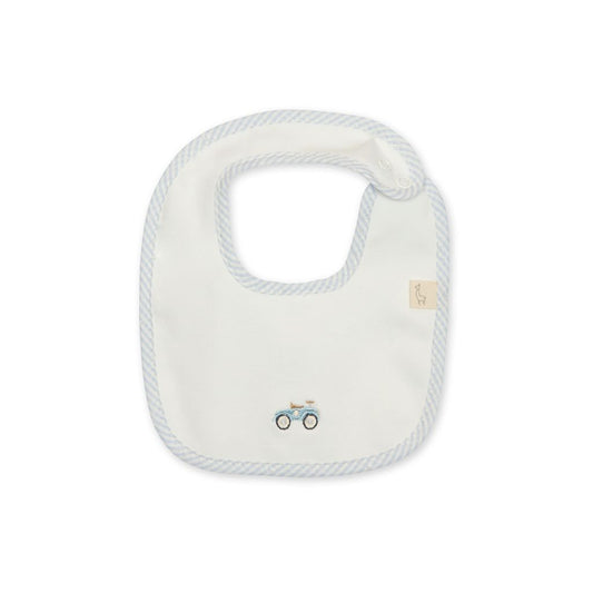 Baby Bib with Nursery Ivory & Blue Template