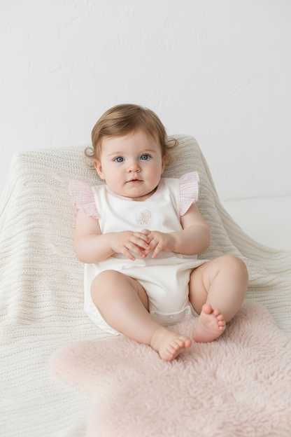 Fofo de Bebé em Algodão Nursery Ivory & Pink