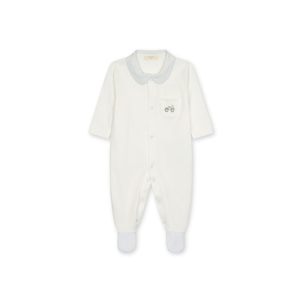 Babygrow Bebé Nursery Ivory & Blue | Coleção Nursery