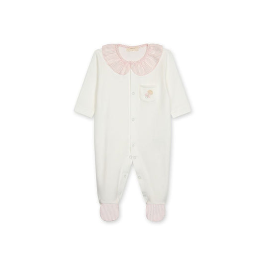 Babygrow de Algodão Bebé Nursery Ivory & Pink