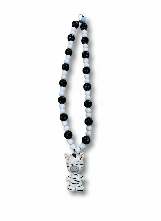 Zebra Stripe Biscuit Necklace