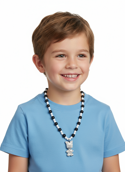 Colar em Biscuit Zebra Riscas