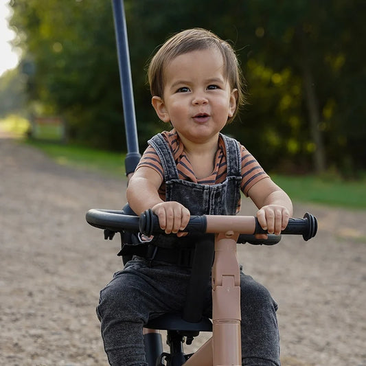 Triciclo 4 em 1 com Puxador - Castanho