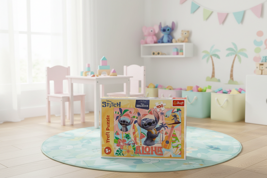 Puzzle 100 Pcs- Stitch And Friends in Action