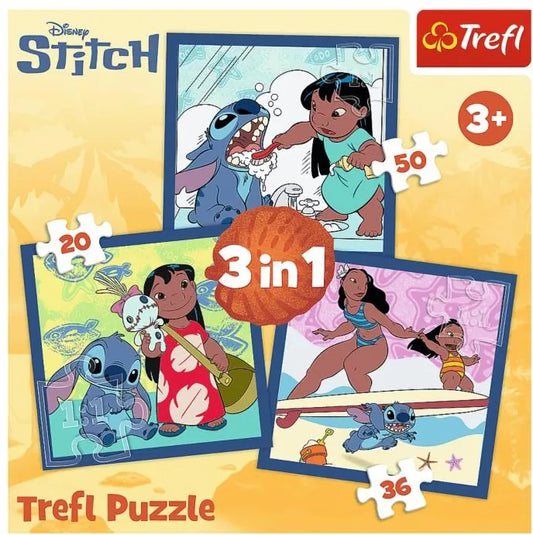 Puzzle 3 em 1- Time With Stitch