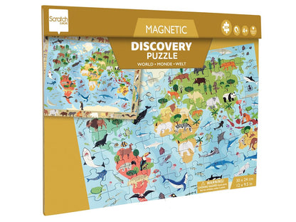 Puzzle Magnético + Jogo: O mundo