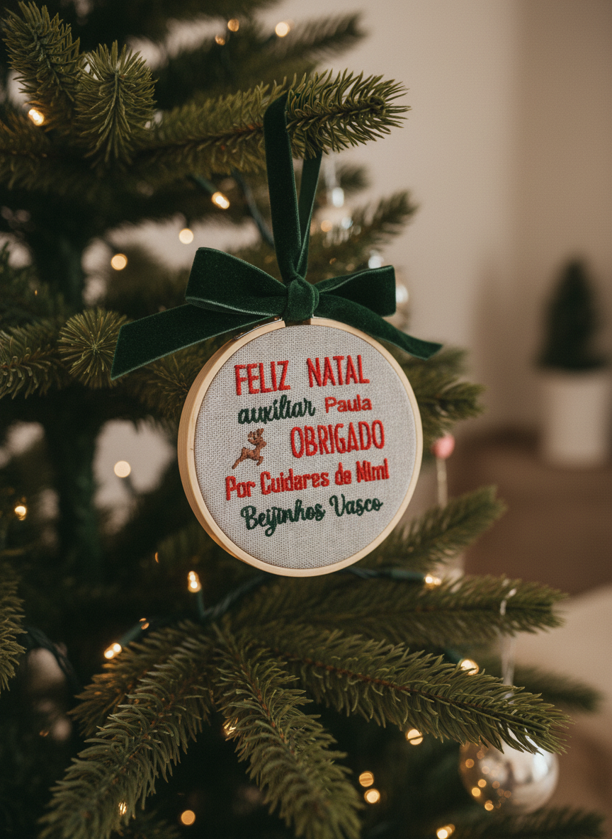 Bastidor d10 "Feliz Natal Auxiliar/Educadora..."