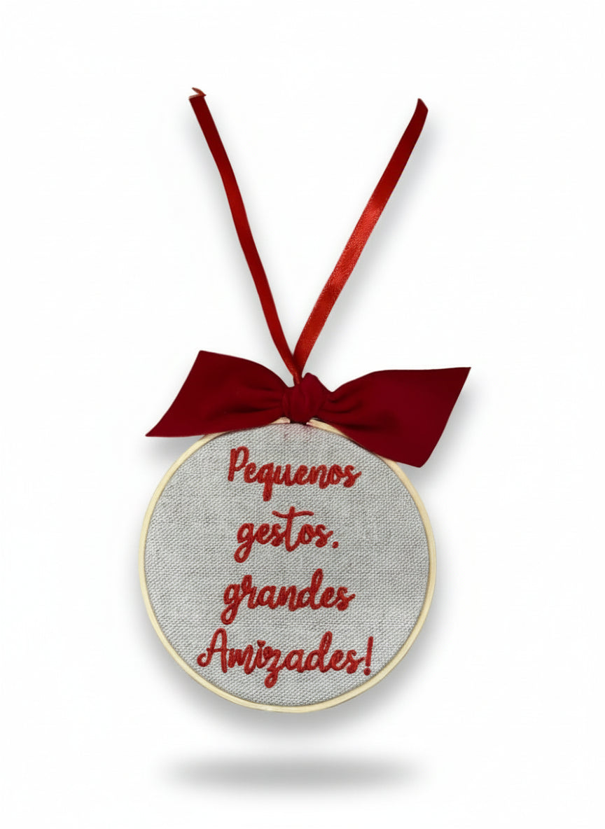 Bastidor d10 "Pequenos gestos.."| Fundo Prata