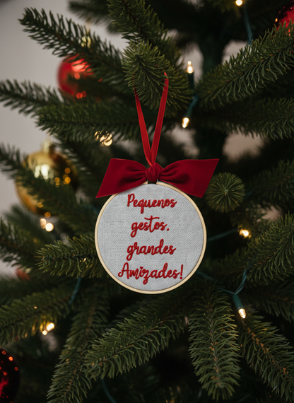 Bastidor d10 "Pequenos gestos.."| Fundo Prata