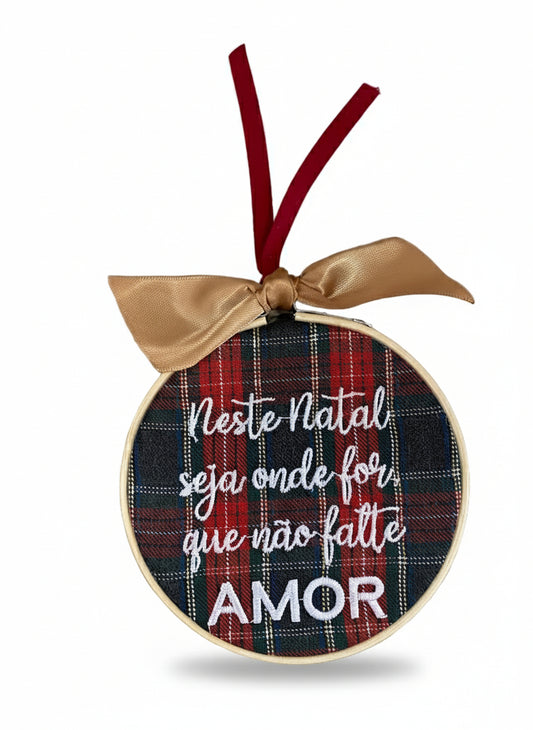 Bastidor d10  tartan "Neste natal..."