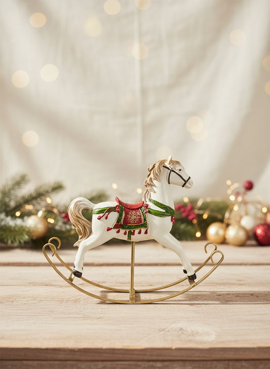Polyresin rocking horse | 22x26 cm