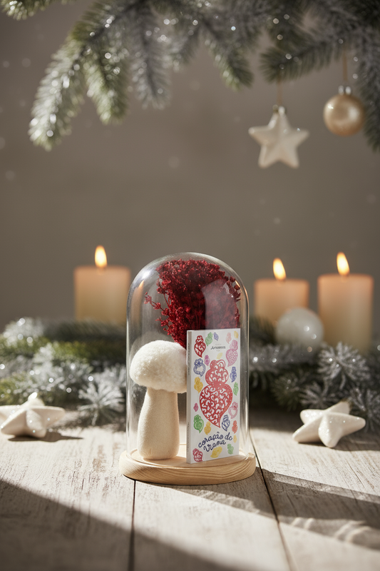 Campânula c/ Flores, Cogumelo e Chocolate | 27cm