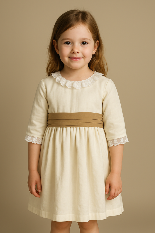 Vestido HG manga 3/4 Pérola