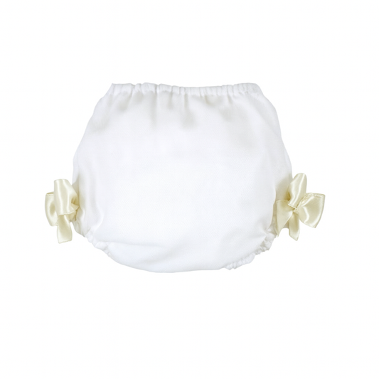 Diaper cover with bow