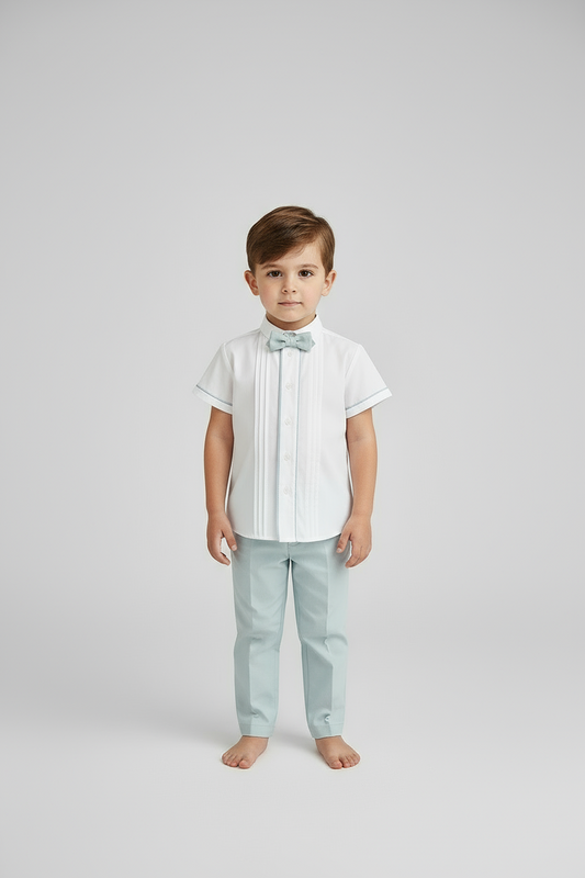 Chemise à plis et détails