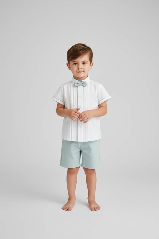 Chemise à plis et détails