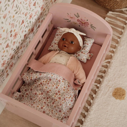 Cama de Bonecas com Têxteis