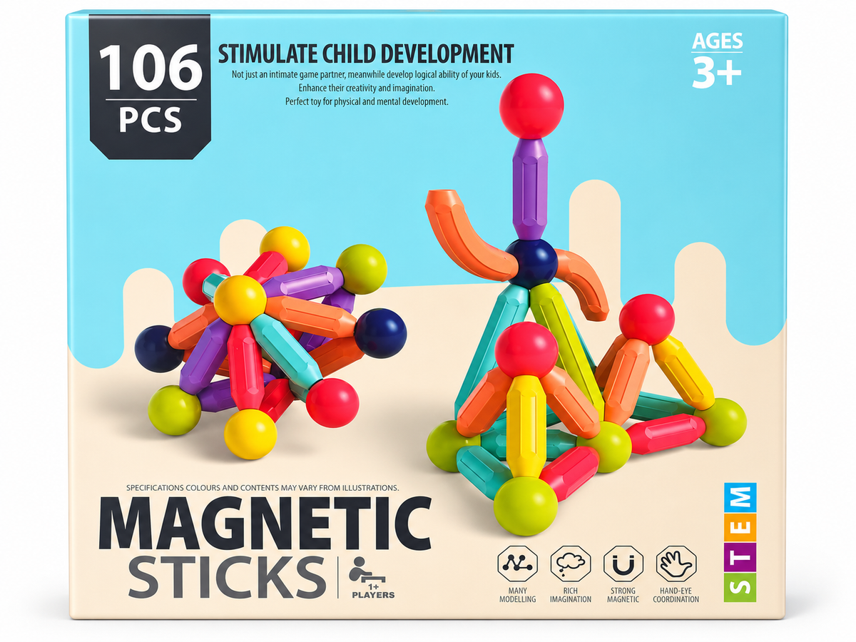 Magnetic Sticks 106 Peças - STEM