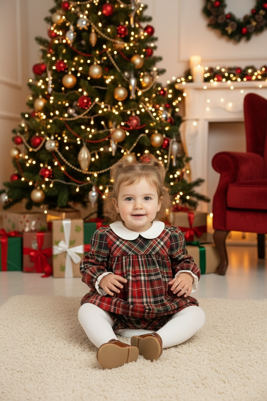 Vestido+Tapa-fraldas PRANCER Tartan