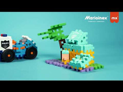 Marioinex - MINI WAFFLE City police car and jewelry store 80