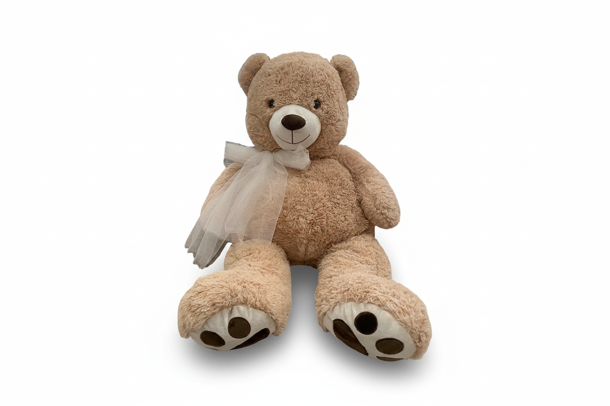 Peluche Urso Médio c/Laço em Tule | 100cm
