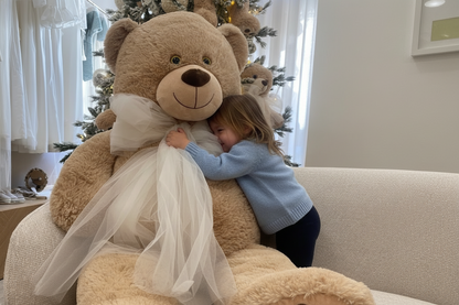 Peluche Urso Grande c/Laço em Tule | 130cm