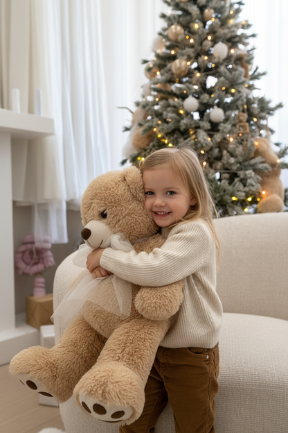 Peluche Urso Pequeno c/Laço em Tule | 60cm